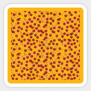 Drippy Pizza Doodle Pattern Sticker